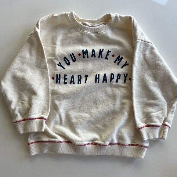 Zara Toddler Contrast Stitch Sweatshirt - 3/4 - Picture 1 of 3